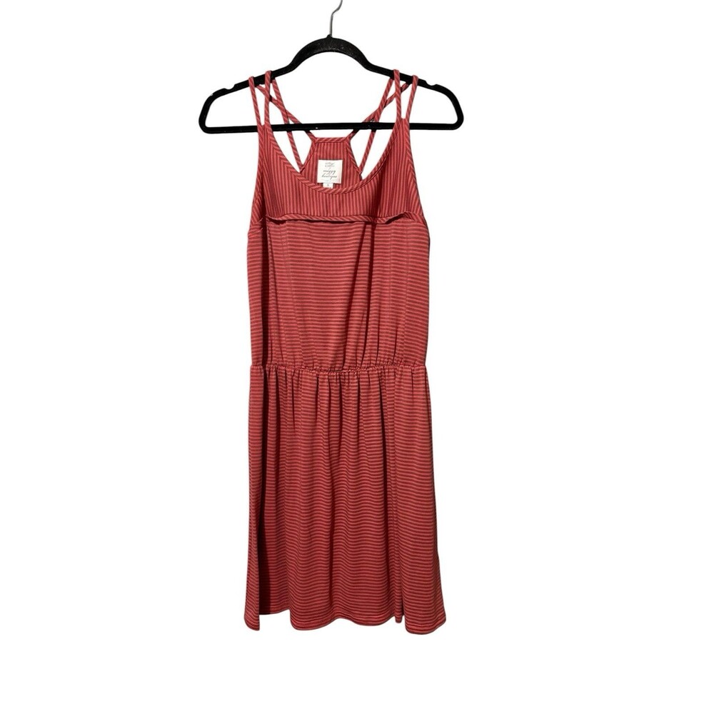 Suzi Chin Maggy Boutique Striped Racerback Sundress Stretch Size S USA